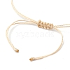 4Pcs 4 Styles Synthetic Turquoise Braided Starfish & Tortoise Beaded Bracelets BJEW-JB10201-5