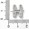 Brass Micro Pave Cubic Zirconia Letter Links KK-I717-04H-P-3