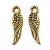 Tibetan Style Alloy Wing Charms TIBEP-3344-AG-RS-1