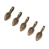 Tibetan Style Alloy Glue-on Flat Pad Bails X-MAB3348Y-NF-3