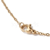 Christmas Theme Flower Glass Seed Beads & Rhinestone Pendant Necklaces NJEW-MZ00045-5