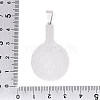 Printed 201 Stainless Steel Pendants STAS-T066-86A-3