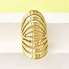 304 Stainless Steel Adjustable Cuff Rings for Women LS-RJEW-B123-01G-03-2