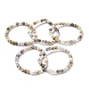 Natural African Opal Beaded Stretch Bracelets BJEW-K233-01A-01-1
