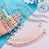 8Pcs 4 Colors Acrylic Boot Strap Chains FIND-GO00003-3