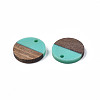 Resin & Walnut Wood Pendants RESI-S358-02C-17-3