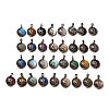 Natural & Synthetic Mixed Gemstone Pendants G-P560-01R-1