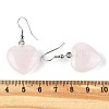 Natural Rose Quartz Dangle Earrings EJEW-E218-05P-2