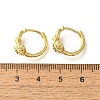 Brass Clear Cubic Zirconia Hoop Earrings EJEW-M047-08G-5