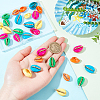 30Pcs 5 Colors Spray Painted Natural Cowrie Shell Pendants SSHEL-GA0001-15-6