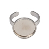 304 Stainless Steel Cuff Ring Components STAS-D372-07P-05-2
