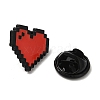 Zeld Pixel Heart Alloy Brooches JEWB-I032-05EB-01-3