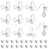 SUPERFINDINGS 24Pcs Bowknot Shape Brass Earring Hooks KK-FH0007-22-1