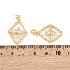 Brass Micro Pave Clear Cubic Zirconia Pendant Bails KK-H524-18G-3