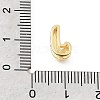 Brass Micro Pave Clear Cubic Zirconia Initial Spacer Bars KK-E802-34G-J-3