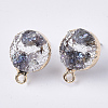 Druzy Resin Stud Earring Loops X-RESI-S383-028A-2