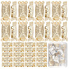 CREATCABIN 16Pcs 2 Colors Rectangle Brass Filigree Box Clasps KK-CN0002-27-1