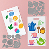 Tea Time Theme Carbon Steel Cutting Dies Stencils DIY-WH0309-1013-3