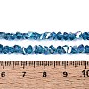 Electroplate Transparent Glass Beads Strands GLAA-N021-4mm-28-2