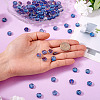 100Pcs 5 Styles Transparent Electroplated UV Plating Glass Beads GLAA-TA0003-19B-6