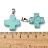 Synthetic Turquoise Pendants G-Z067-06P-04-3