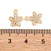 Brass Micro Pave Clear Cubic Zirconia Pendants KK-S389-12G-3