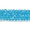 Transparent Electroplate Glass Beads Strands EGLA-A039-T4mm-L19-1