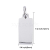 Anti-Tarnish 304 Stainless Steel Pendants STAS-I311-31B-P-3