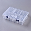 Plastic Double Layer Organizer Boxes CON-WH0069-88-1