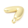 Rack Plating Brass Balloon Letter Pendants KK-C050-01G-V-2