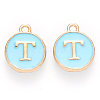 Golden Plated Alloy Enamel Charms ENAM-S118-04T-1