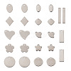 72Pcs 12 Style 201 Stainless Steel Stamping Blank Tag Pendants STAS-PJ0001-31-11