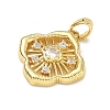 Brass Micro Pave Clear Cubic Zirconia Pendants KK-B171-03G-02-2