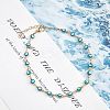 Christmas Brass Evil Eye Enamel Link Chain Anklets for Women WGC2D50-01-1