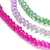 Transparent Painted Glass Beads Strands X1-DGLA-A034-T1mm-A06-4