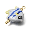 Ocean Themed Hand Painted Ceramic Porcelain Pendants PR-CBA0027-05G-3