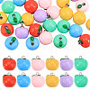 CHGCRAFT 36Pcs 6 Colors Opaque Resin Pendants RESI-CA0001-72-1