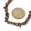 Natural Tiger Eye Chip Beaded Necklace NJEW-JN04615-08-3