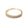 Brass Micro Pave Cubic Zirconia Finger Rings for Women FS-WG59B22-03-2