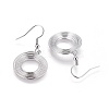 Tarnish Resistant 304 Stainless Steel Dangle Earrings EJEW-F234-11P-2