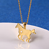 Cute Cartoon Animal Stainless Steel Pendant Necklaces QV5065-17-1