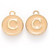 Golden Plated Alloy Enamel Charms X-ENAM-S118-06C-1