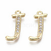 Brass Micro Pave Clear Cubic Zirconia Pendants KK-S360-053J-NF-2