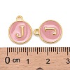 Golden Plated Alloy Enamel Charms X-ENAM-S118-07J-3