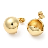 Rack Plating Brass Round Ball Stud Earrings X-EJEW-D064-05G-2