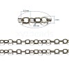 Brass Flat Oval Cable Chains X-CHC025Y-AB-3