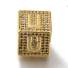 Brass Cubic Zirconia Beads KK-Q818-01U-G-1