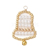 Glass Pearl Beads Pendants PALLOY-JF03120-01-1