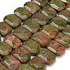 Natural Unakite Beads Strands G-C285-A12-01-2