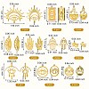 20Pcs 10 Style 201 Stainless Steel Laser Cut Charms STAS-SZ0002-67G-2